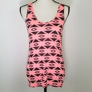 PINK Victoria's Secret Orange/Black Tribal Tank, M